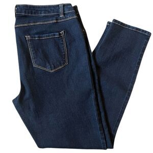 Dark Blue Denim Skinny Jeans - Stretchy - Size 16